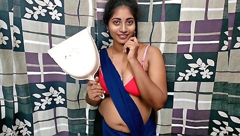 Busty indian babe gets her big tits jizzed by a horny man