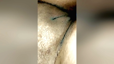 Indian babe is getting her hair cleaned up in front of her man