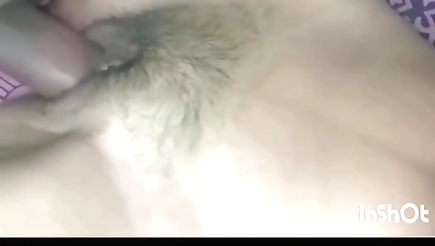 Sexy fetish video with hairy girl in a tight black dress