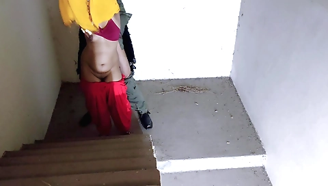 Brunette indian in short dress and sexy panties fucked