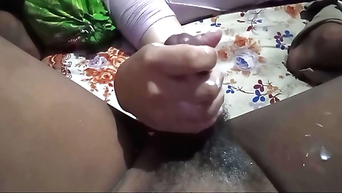 Indian maid handjob on the floor in POV porn video