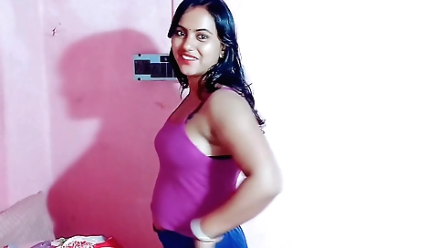 Schoolgirl with a pretty face and small boobs making love to herself