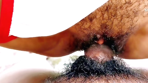 Indian girl fucks her hairy pussy by her stepbrother