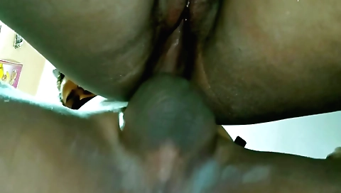 Amature brunette in black dress getting her legs licked