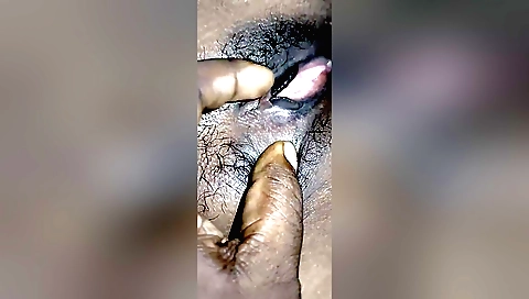 My hairy pussy gets fucked by a guy on a hot porn scene