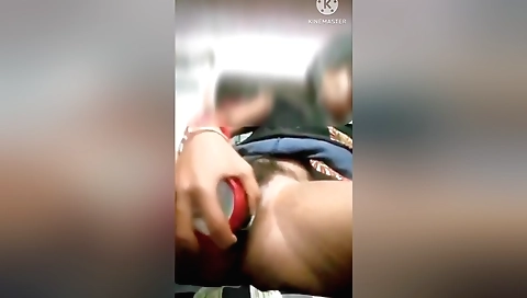 Indian bhabhi masturbates during solo webcam recording