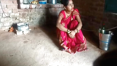 Indian brunette in a sexy dress gets fucked in the village