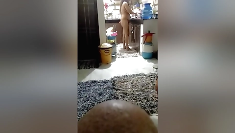 Girlfriend is playing with her pussy in the pov video