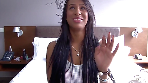 Indian brunette fucked in a hardcore face-fuck scene