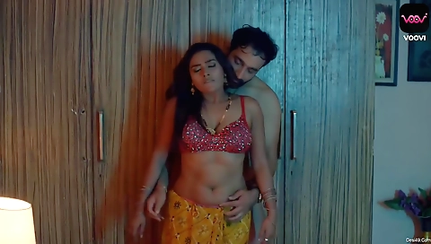 Bright and bubbly brunette in bed playing with her hair