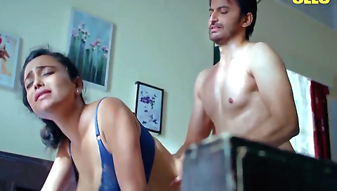 Indian girl with small titties and big booty is in a hot bathroom