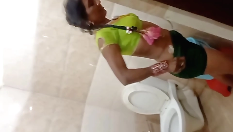 Indian girl with long hair and her step son in a hot porn scene