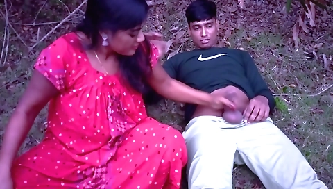 Indian guy has a hot outdoor sex with a couple of guys