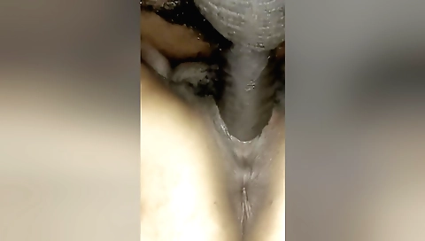 Indian hairy amateur babe sucking and giving a blowjob