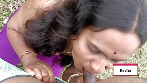 Indian slut with a hairy body gets fucked outdoors