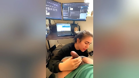 Hot amateur indian girl is getting my dick deepthroated