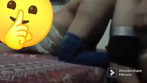 Brunette masturbating and fucking in bed in amateur video