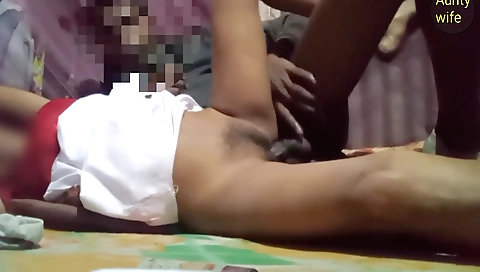 Indian hairy pussy of stepmom and her husband fucked