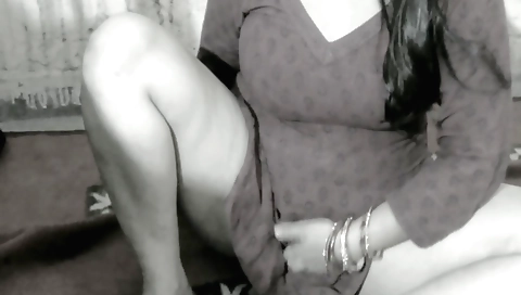 Indian wife is showing her sexy pussy in a solo webcam vid