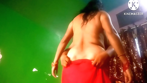 Big ass brunette milf gives a handjob to her stepson's big cock