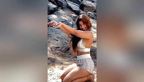 Hot amateur redhead is playing with her shaved pussy