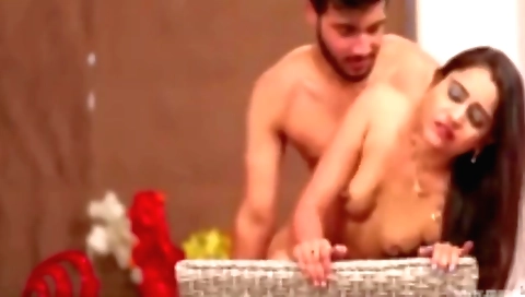 indian stepson fucks his older stepsister in the kitchen