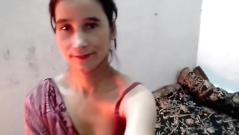 Indian solo girl in a white dress makes it on camera