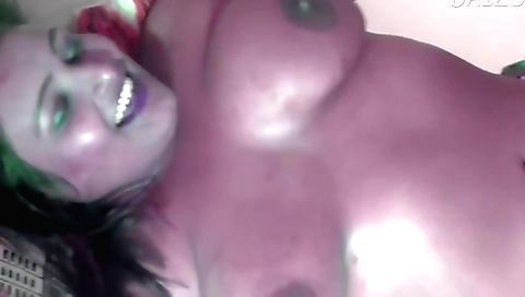 Hot big tits and ass brunette milf gets horny in hotel room