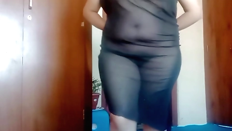 Busty brunette fucks herself in front of the webcam