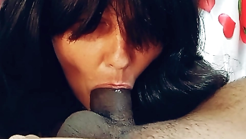 Stepsis is going to enjoy a handjob on her big dick