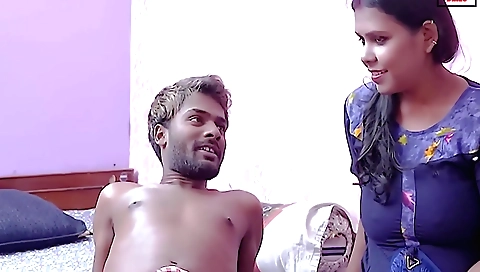 Busty brunette 18+ with a big booty is getting her left hard