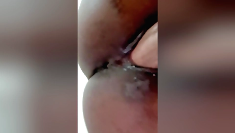 Indian chick takes her boyfriend's cock in her ass