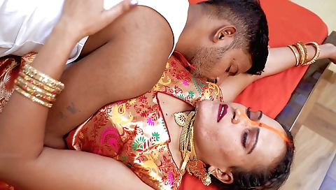 Brunette babe is getting facialized with her massive prick