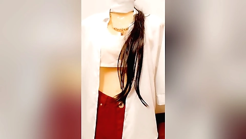 Amateur brunette stepsister gets fucked by her boss