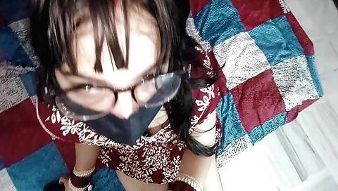 Indian chick and her stepsister have a handjob and sex