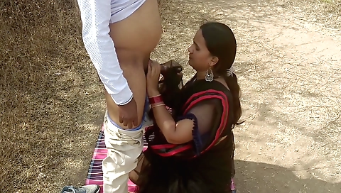 Bhabhi riding on a dick outdoors is the most exciting scene