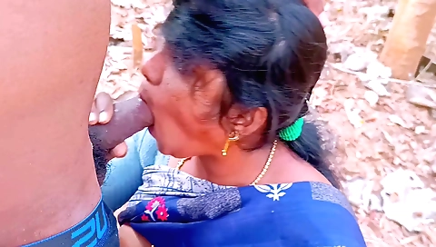 Hot indian pornstar in horny outdoor deepthroat sex scene