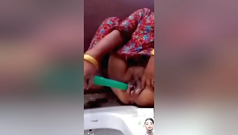 Busty brunette video chat with her boyfriend on webcam