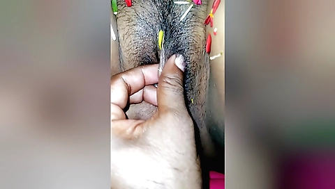 Hot indian couple enjoying their erotic pov in bed