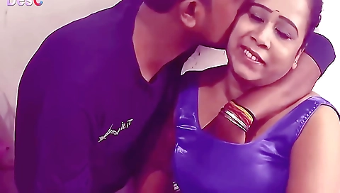 Sexy brunette milf in her long black lingerie licking and fucking