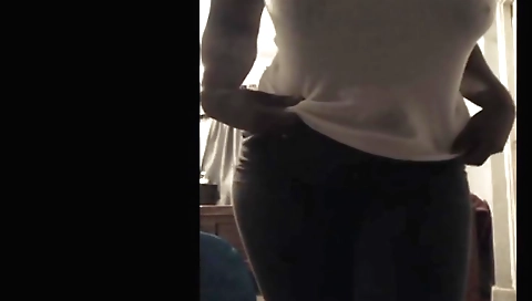 Solo female in sexy lingerie wearing huge mature tits