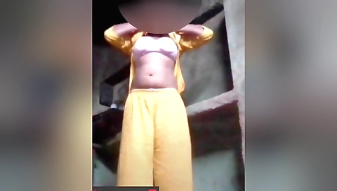 Amateur brunette touches her pussy and pussy alone