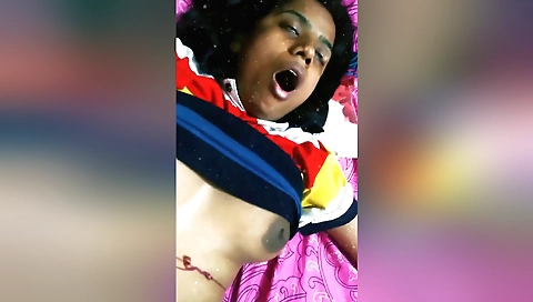 Blonde boudi sucks a cock and fucks him on the bed