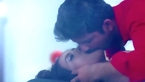 Beautiful brunette with natural curves enjoys foot fetish