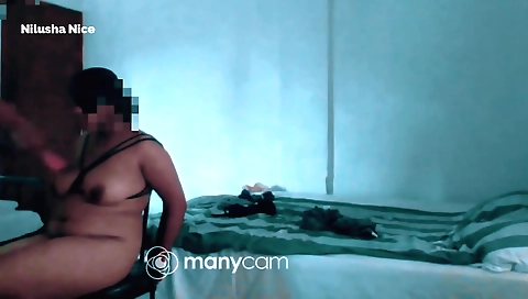 Sexy brunette stepsister with large boobs fucked on camera