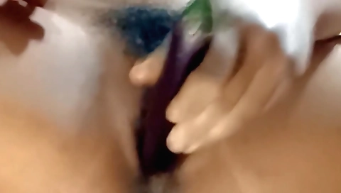 Sexy solo girl loves her hairy pussy and fingers it