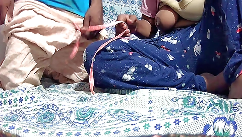 Indian teen with big boobs and a dick in her mouth