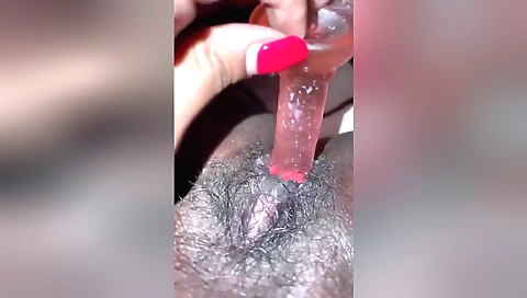 Hot amateur indian slut masturbates her pussy with sex toy