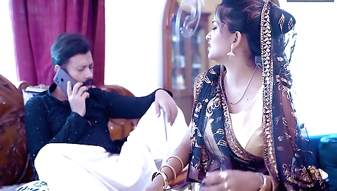 Indian brunette milf is getting fingered and fucked