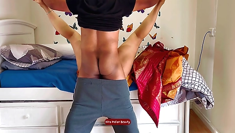 Indian girl in a silk saree gets fucked by her stepbrother